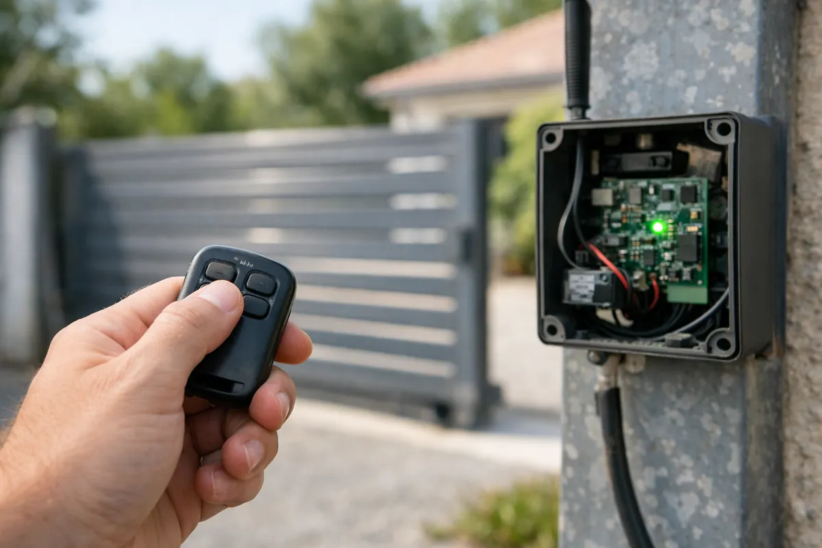 Programmation d'une télécommande de portail sur son récepteur